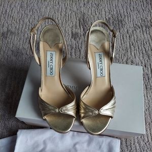 JIMMY CHOO heels - gold metallic